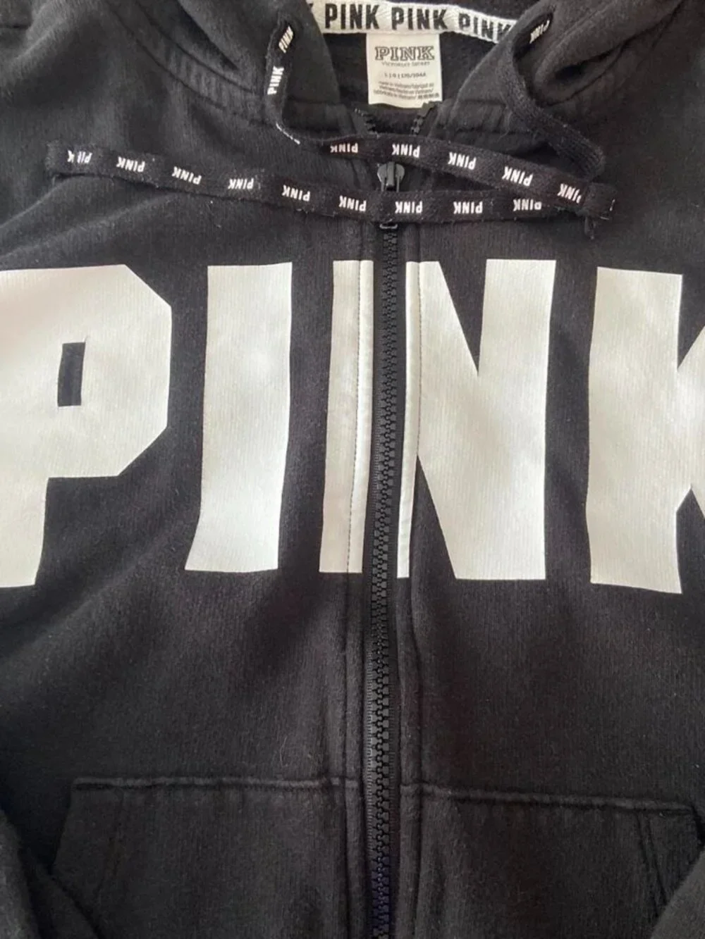 Victoria's Secret Women's Black Full Zip Hoodie